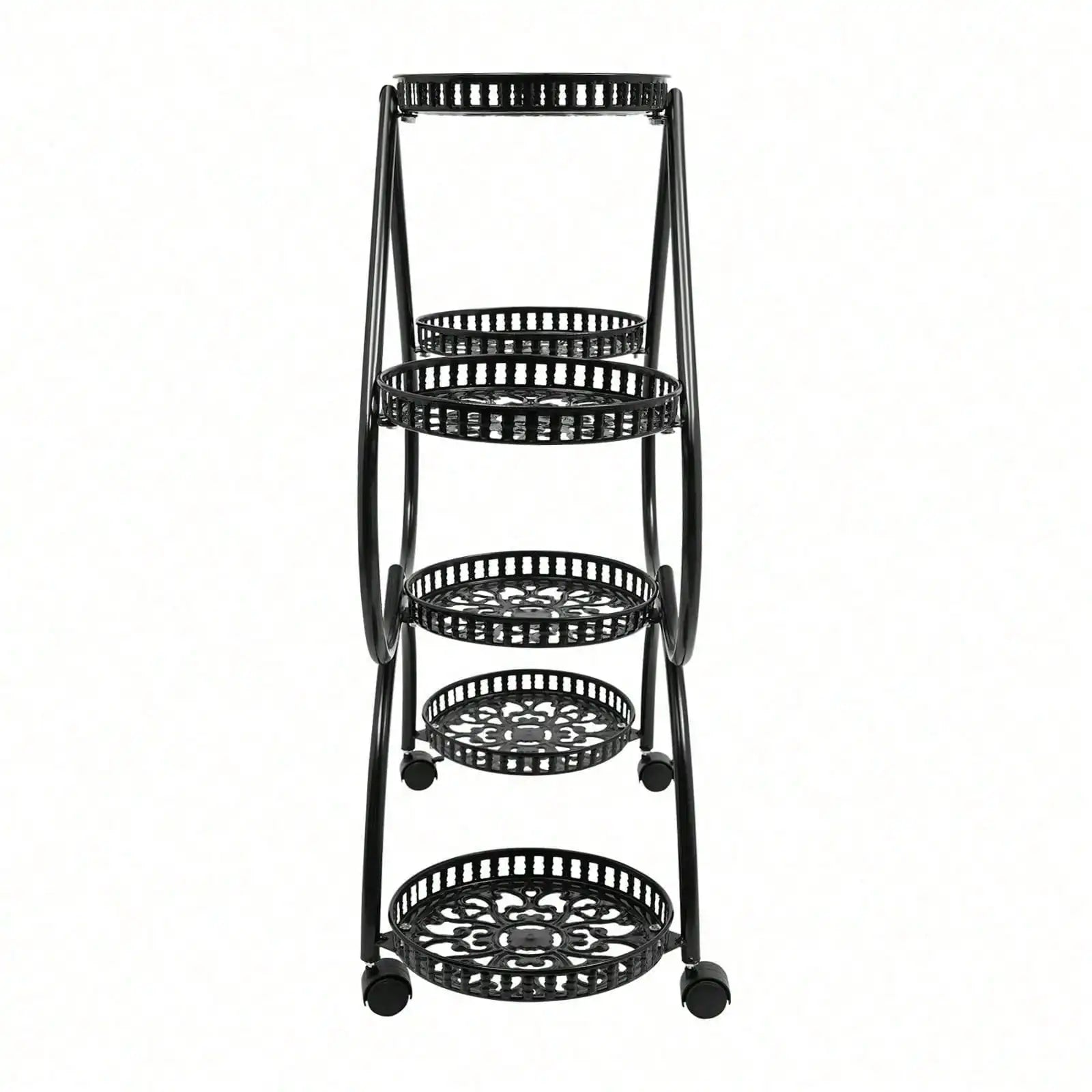 4Tier 6 Potted Plant Stand Multiple Flower Pot Holder Shelves Planter Rack Storage Organizer Display for Garden Balcony