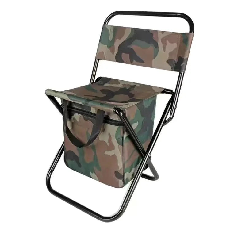Portable Outdoor Folding Chair 3-in-1 Leisure Chair Outdoor Camouflage Pony Camping Fishing Ice Pack Chair