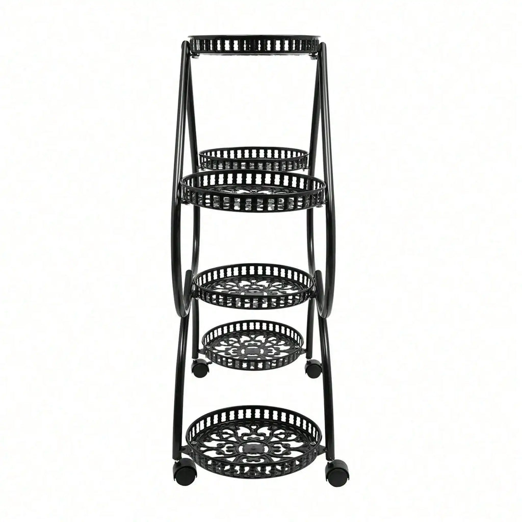 4Tier 6 Potted Plant Stand Multiple Flower Pot Holder Shelves Planter Rack Storage Organizer Display for Garden Balcony