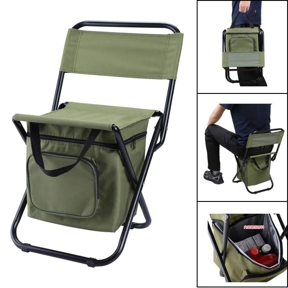 Portable Outdoor Folding Chair 3-in-1 Leisure Chair Outdoor Camouflage Pony Camping Fishing Ice Pack Chair
